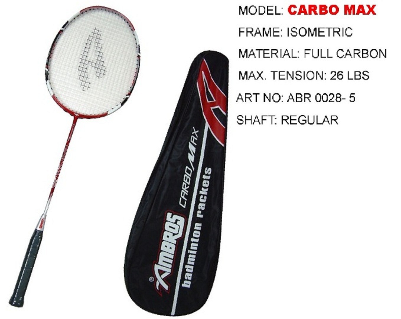 Ambros Badminton Racket Carbo Max