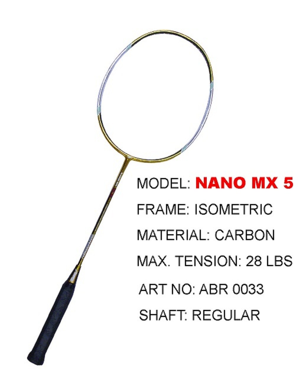 Ambros Badminton Racket Nano MX 5