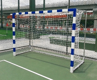 Aluminium Handball Goal Post Blue/White